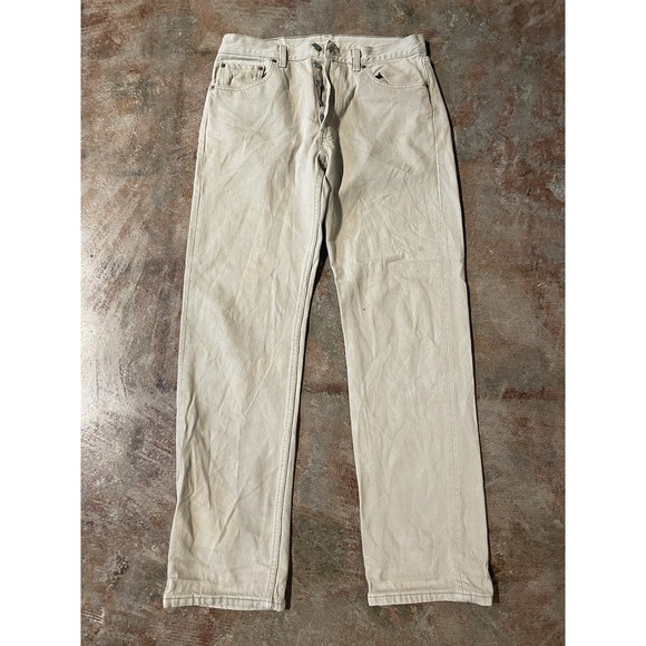 Levi's Other - Vintage Levi's 501 Made In USA‎ 0115 Brown Khaki Denim 33W x 32L *
